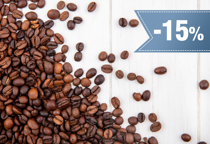15% rabatu na kawy paczkowane