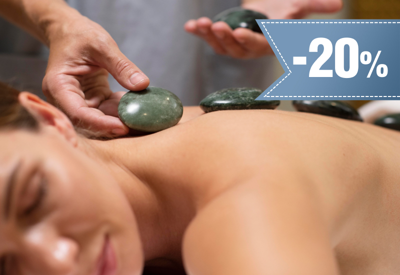 20% rabatu na Masaż relaksacyjny gorącymi kamieniami