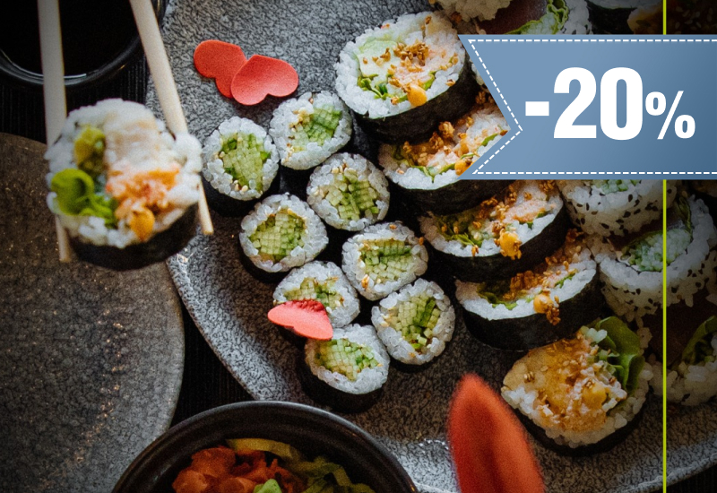 20% rabatu na całe menu 