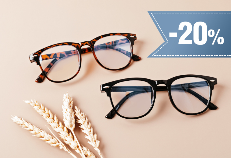 20% rabatu na oprawy okularowe